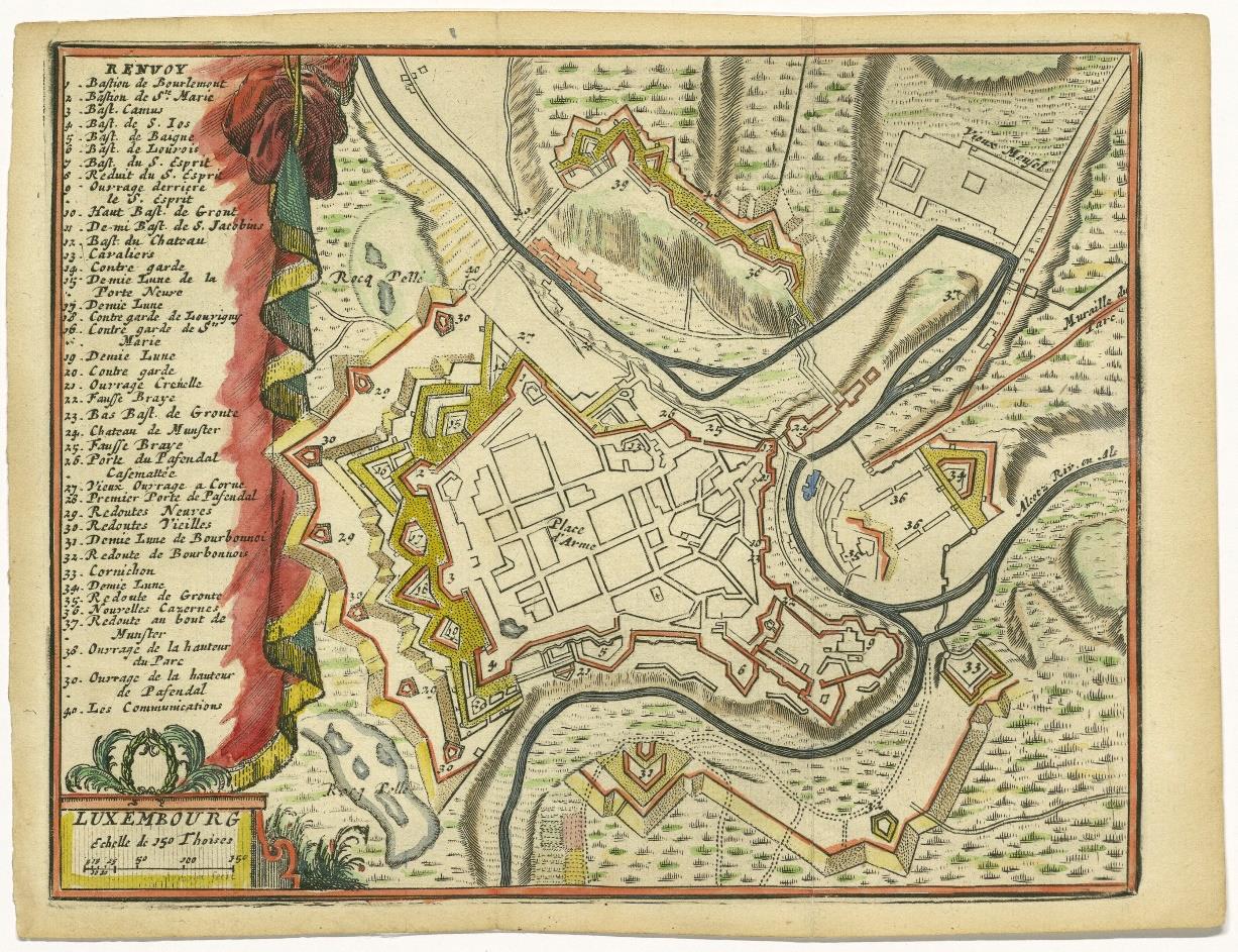 Plang vun der Stad Lëtzebuerg ëm 1720, erausgi vum Comité Alstad asbl-image